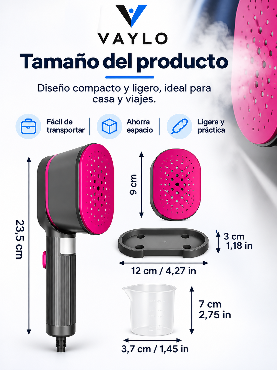VAYLO | Plancha de Vapor Portátil
